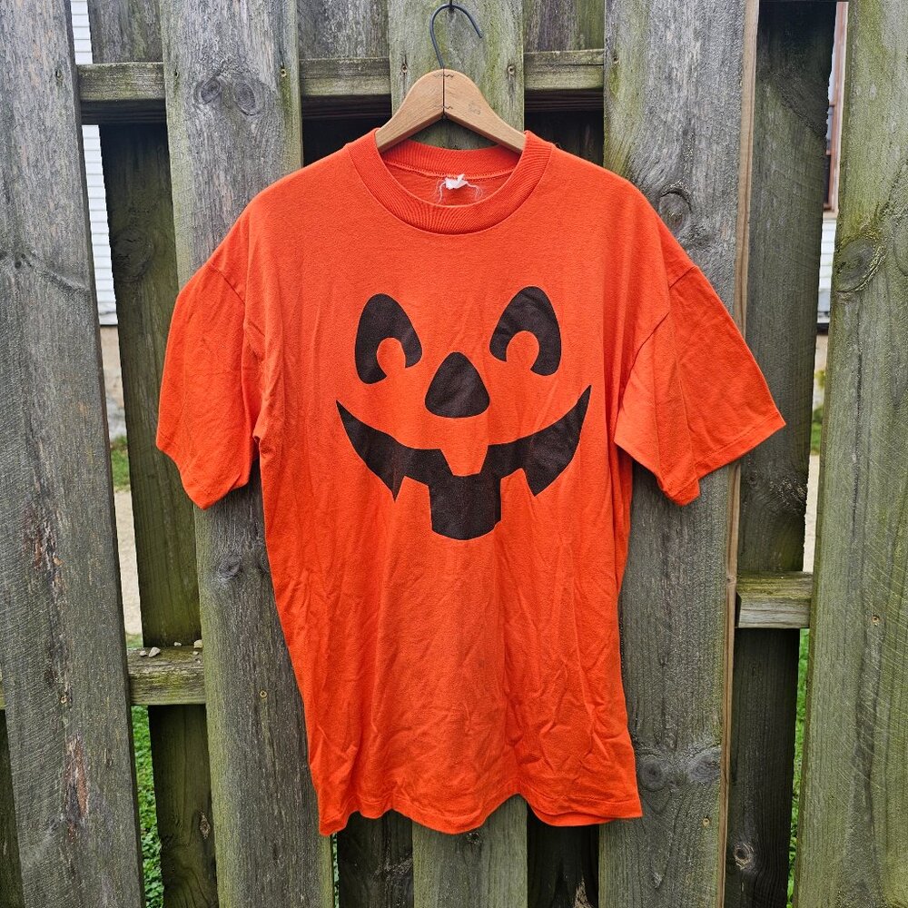 Cottagecore Alt Blokecore Dadcore Single Stitch Pumpkin Halloween Costume Tshirt